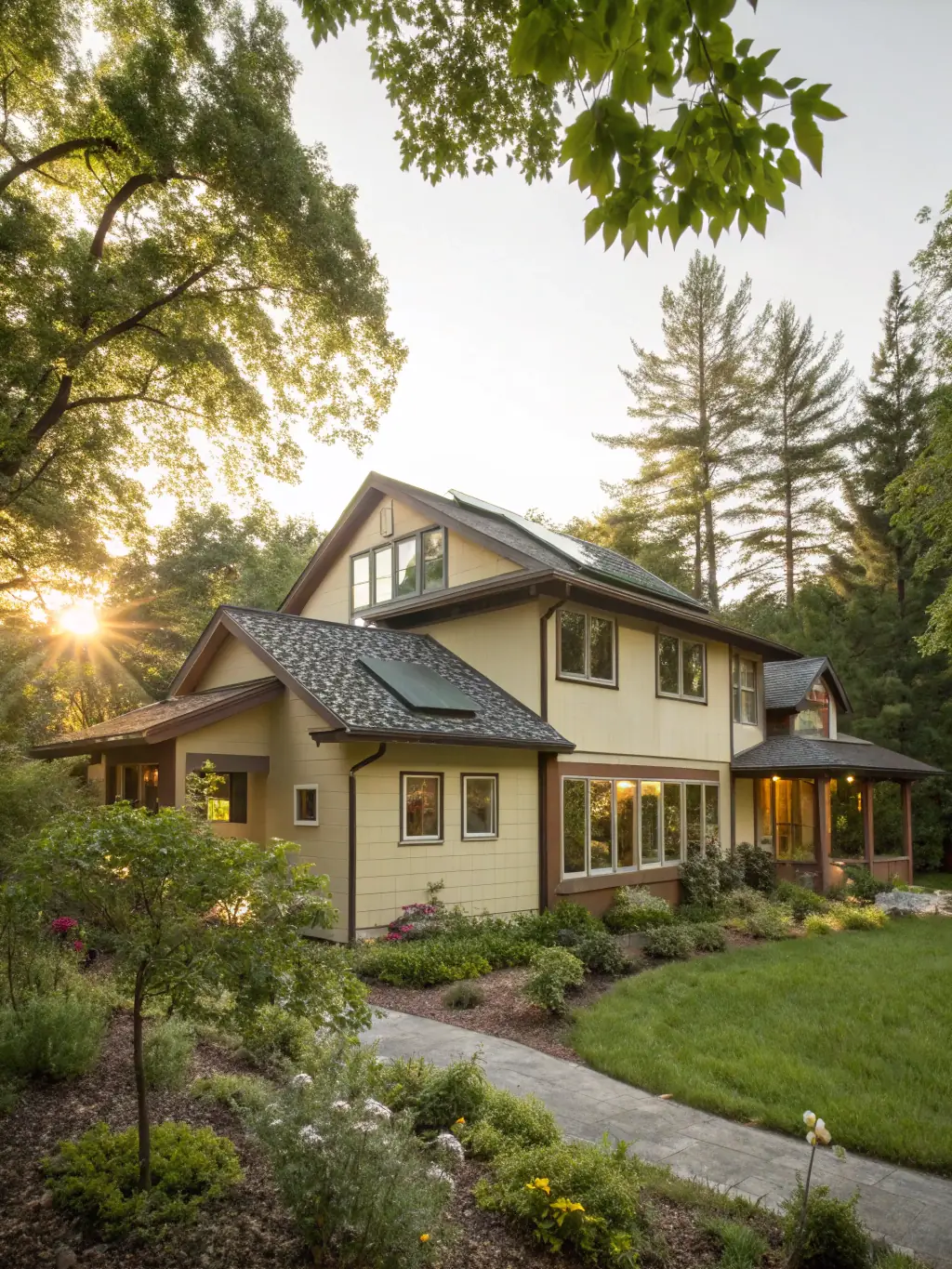 A picture of a completed home installation by Eagle Trade Windows And Doors, featuring energy-efficient windows and doors, highlighting the benefits of reduced energy bills.